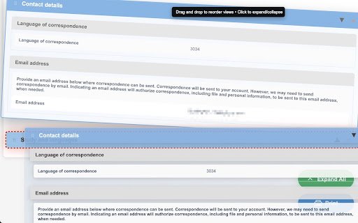 IRCC Form Export Helper from Chrome web store to be run with OffiDocs Chromium online